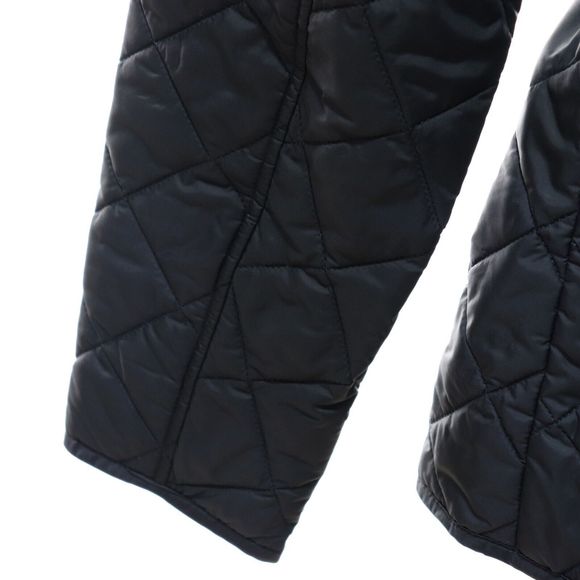 Gap Women's VTG Quilted Jacket L Large Black Button Front Drawstring Waist Coat - Picture 7 of 10